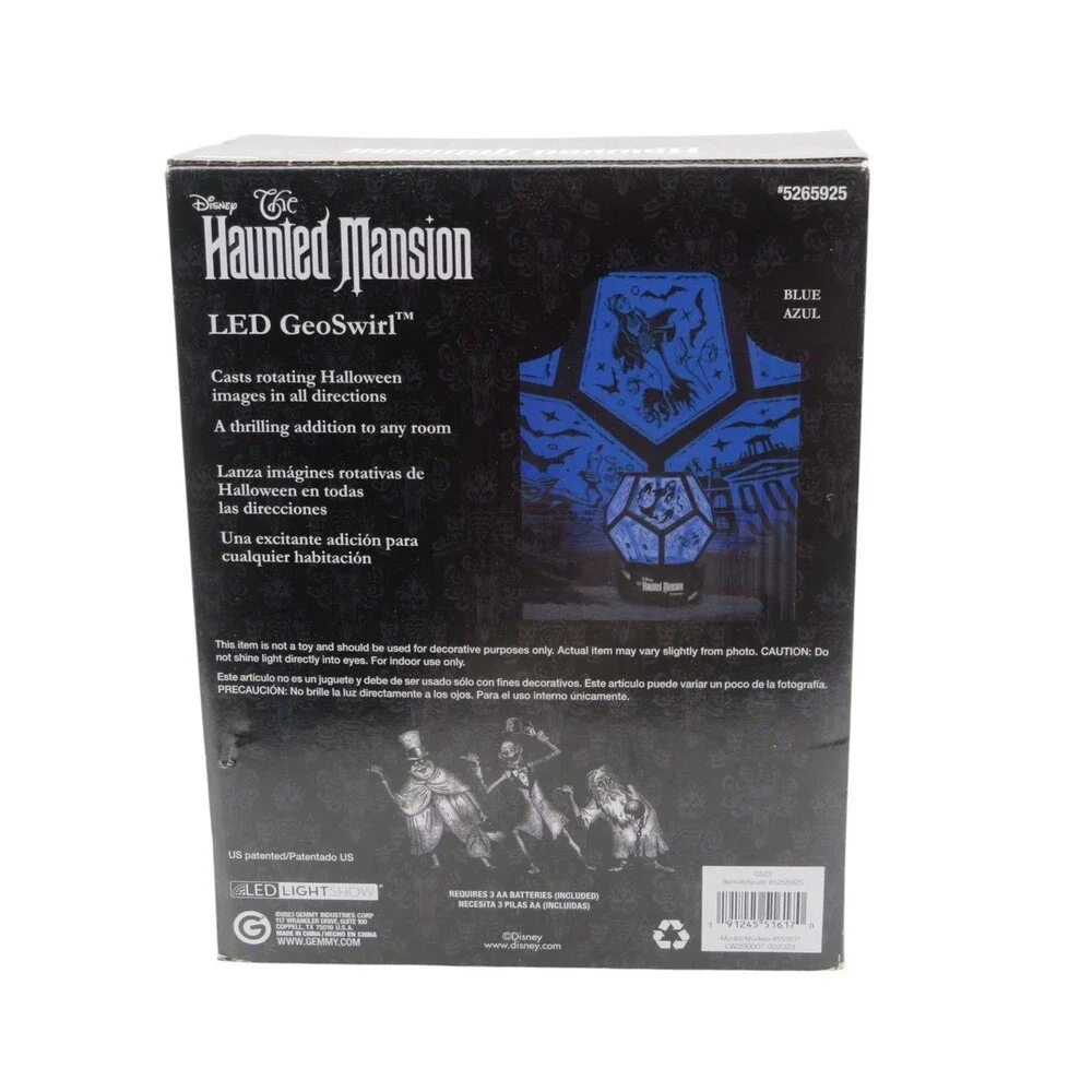 Disney The Haunted Mansion LED GeoSwirl Light Projector Halloween Decor Gemmy